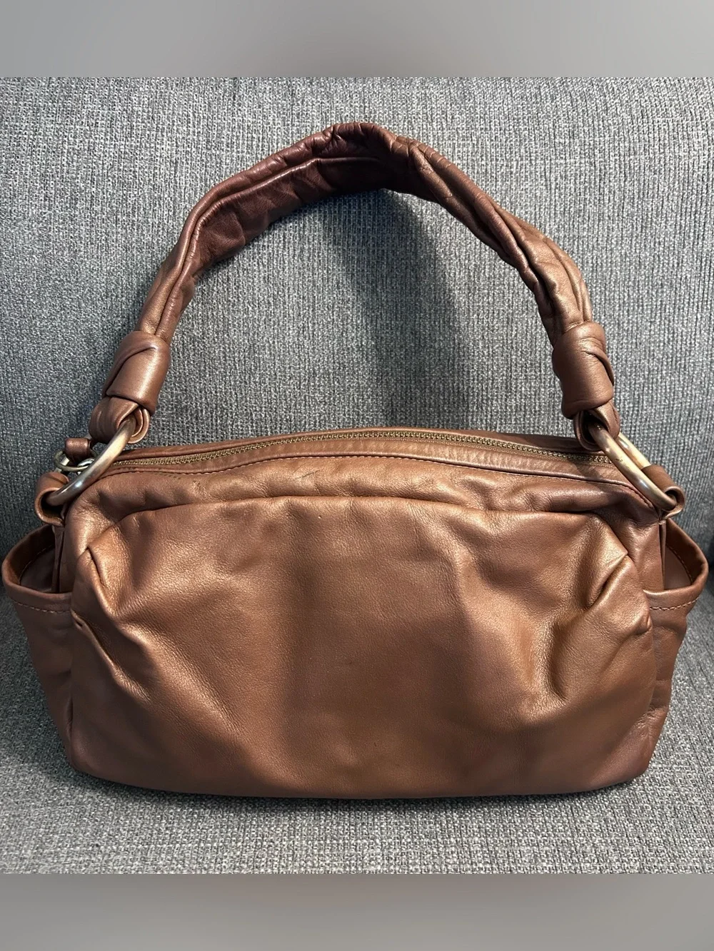 Coach Parker Soho Leather Hobo Bag Pearlized Copper Y2K Slouchy Shoulder (13442)
